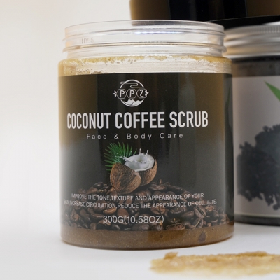 Natural coffee exfoliating skin whitening body scrub