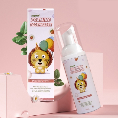 Protección contra la caries dental Mousse de fresa